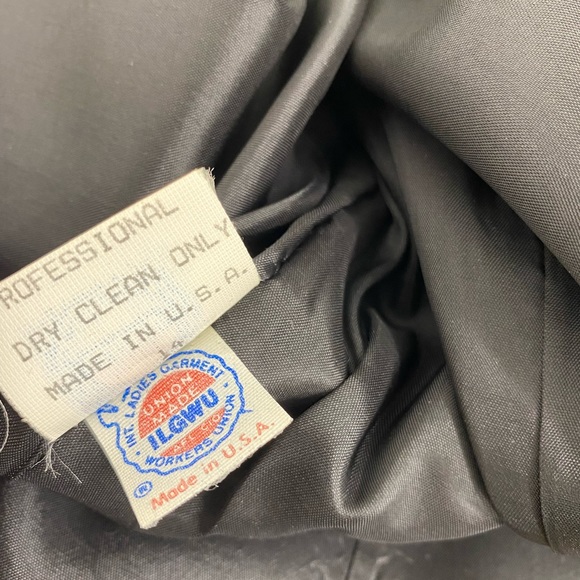 Vintage 80s 90s Chetta B Black Linen Blend Gold Embroidered Greek Key Dress - Picture 6 of 7